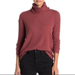 Susina Ribbed Knit Cowl Neck Sweater